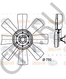 571 082 Вентилятор, охлаждение двигателя SCANIA в городе Краснодар